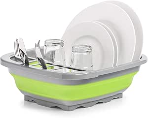 Zeller 26625 Abtropfkorb, faltbar, Kunststoff, grau/grün