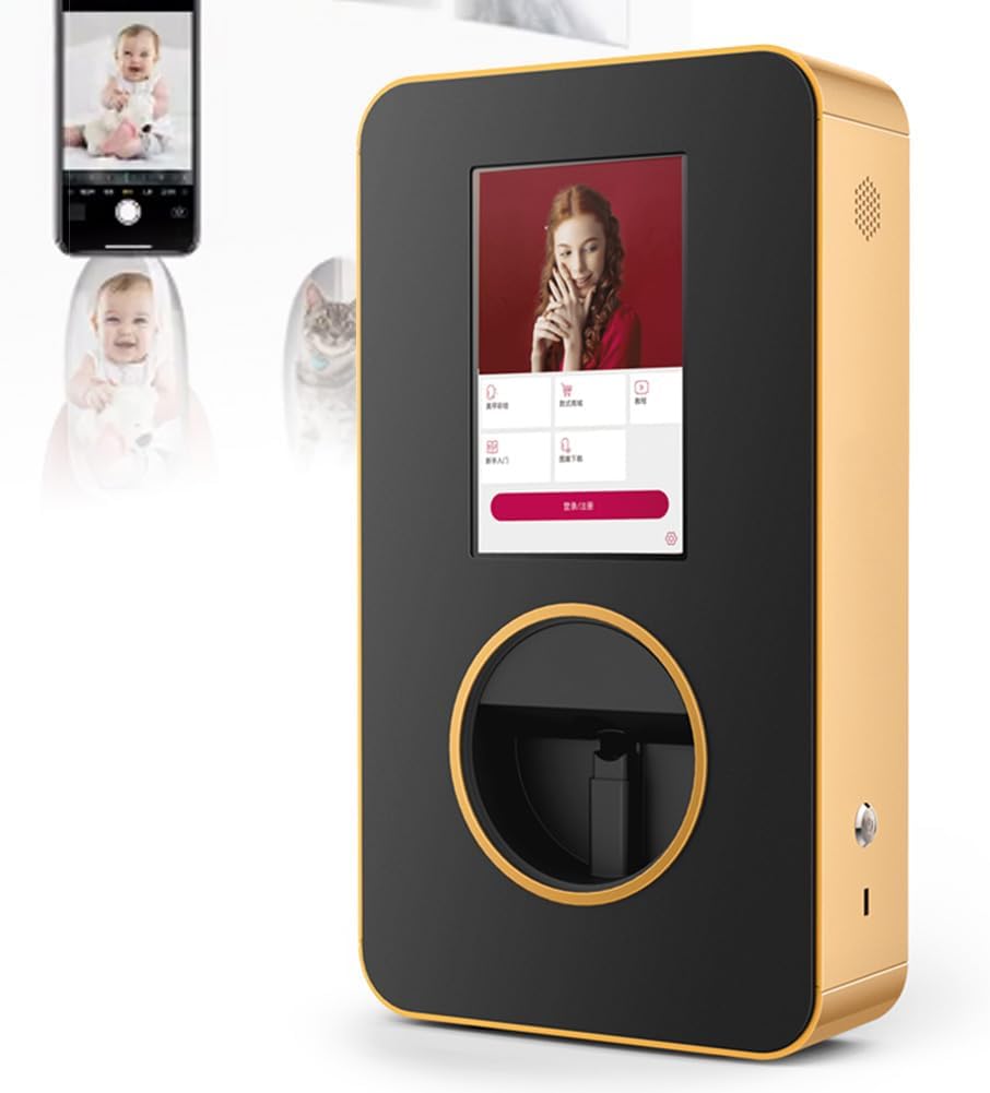 Automatic Nail Printer Machine, 3D Smart Nail Printing Robot Nail Painting Machin, Multifunction Portable Mobile Nail Painting Machine, AI Recognition of Nail Face, DIY Pattern, for Nail Studio