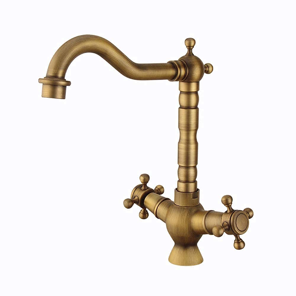 Robinet à double poignée pour eau chaude et froide orientable