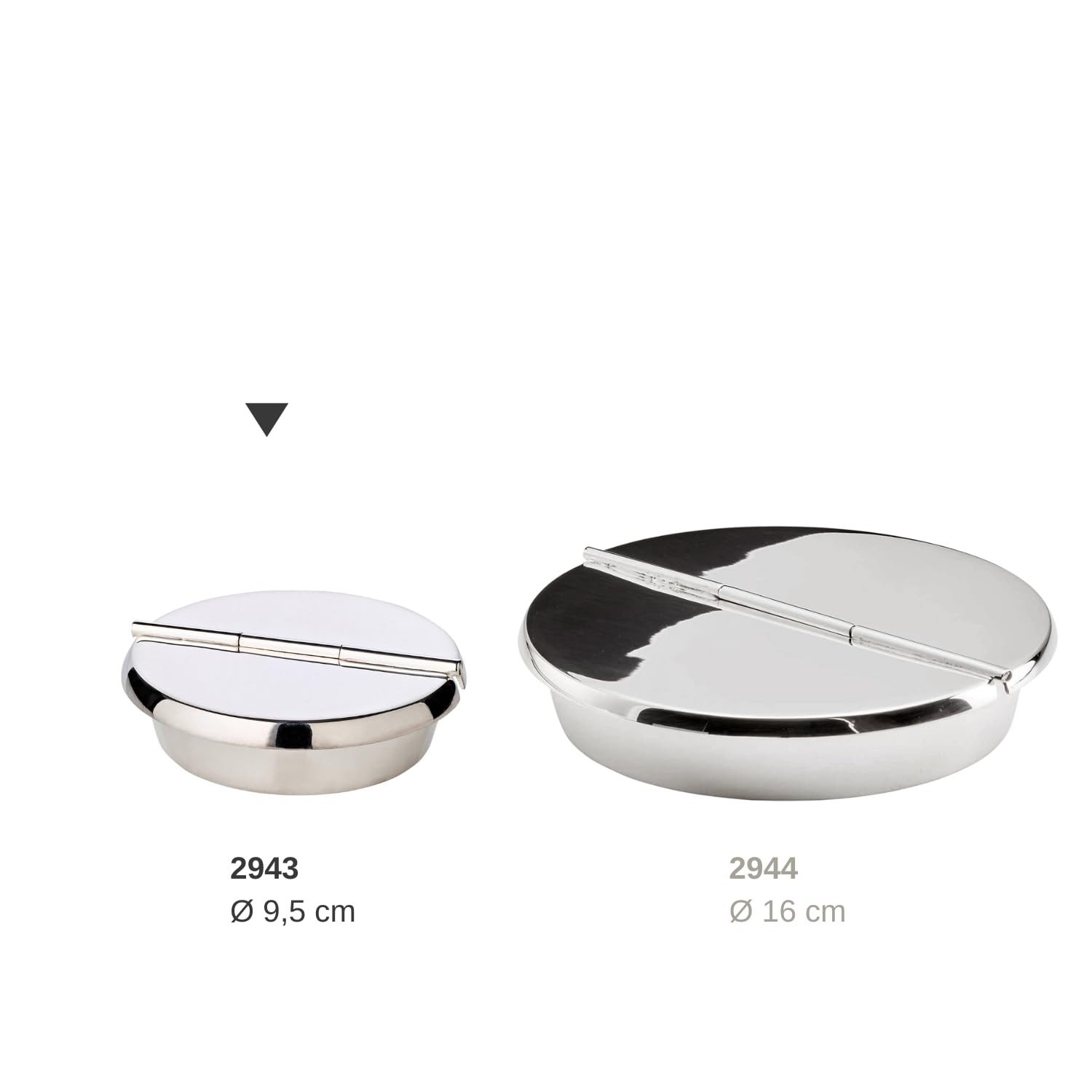 EDZARD Cenicero plegable Ashburn, plateado, ø 10 cm