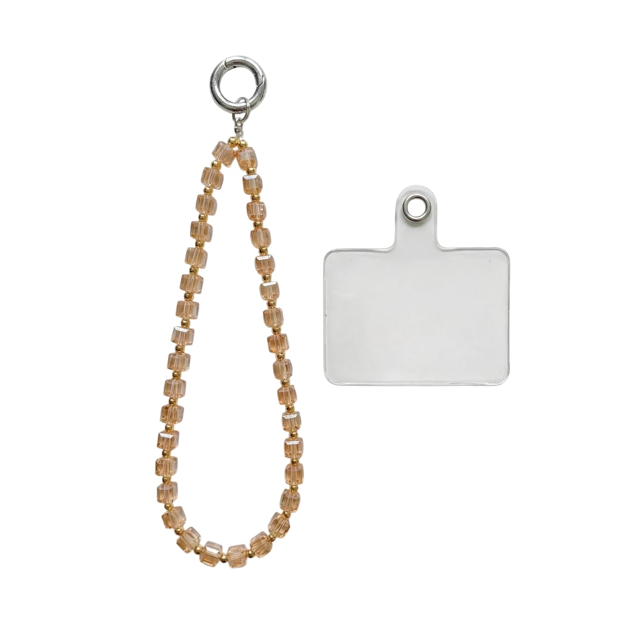 Golden Crystal Beaded Phone Charm for Women & Girls | Elegant Mobile Hanging Wrist Strap | Stylish Cell Phone Case Lanyard | Decorative Keychain Accessory-image-11