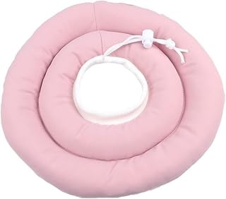 XTYPE Cómodo collar de recuperación para mascotas, resistente al agua, suave, ajustable, cono protector después de la cirugía para perros y gatos, collar isabelino (color: rosa, tamaño: M)