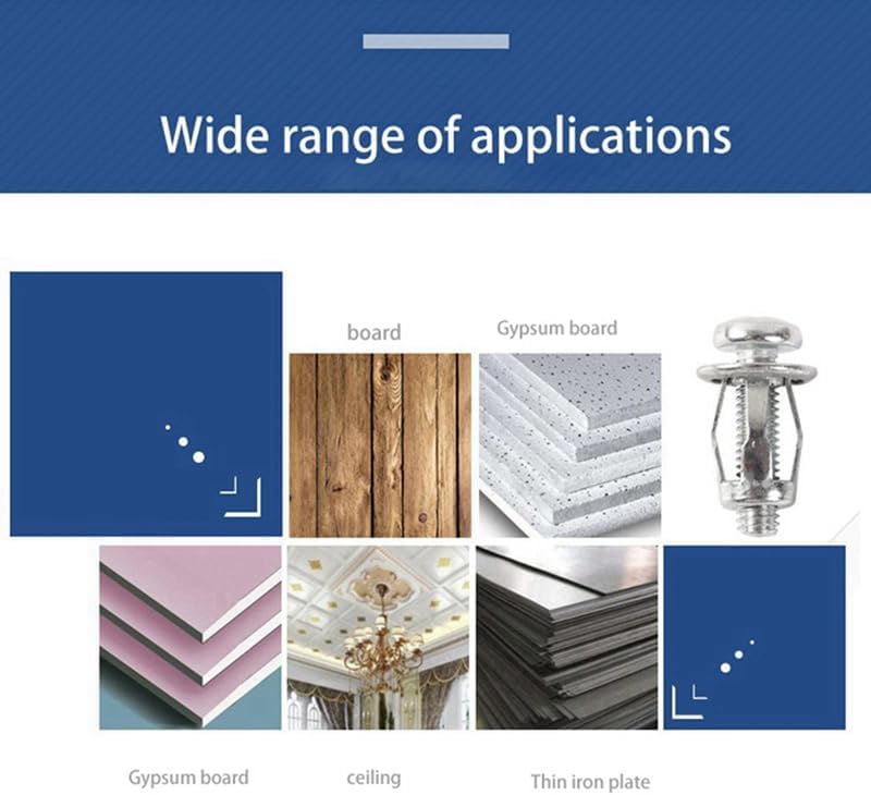 Hot 60 Pcs M6X25 Jack Nuts Car Metal Screw Petal Nuts with Screw for Hollow Wall Iron Skin - (Color: Silver M6)