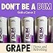 BUM Sugar-Free Energy Drink, Grape - Lightly Carbonated & No Artificial Colors, Natural Caffeine & Citicoline for Energy & Focus, Brain Boost & Workout Sports Beverage - 12 oz, Pack of 12