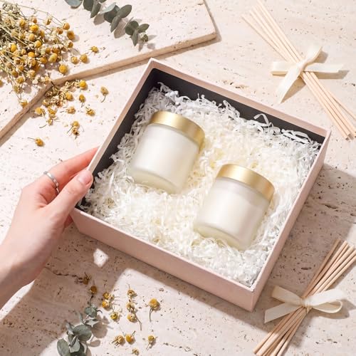 Image of Norme 36 Pcs 4 oz Glass Jars with Lids Cosmetic Jars, Frosted Clear, Gold
