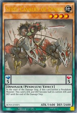 Amazon.com: YU-GI-OH! - Steel Cavalry of Dinon (BOSH-ENSP1) - Breakers of  Shadow - Limited Edition