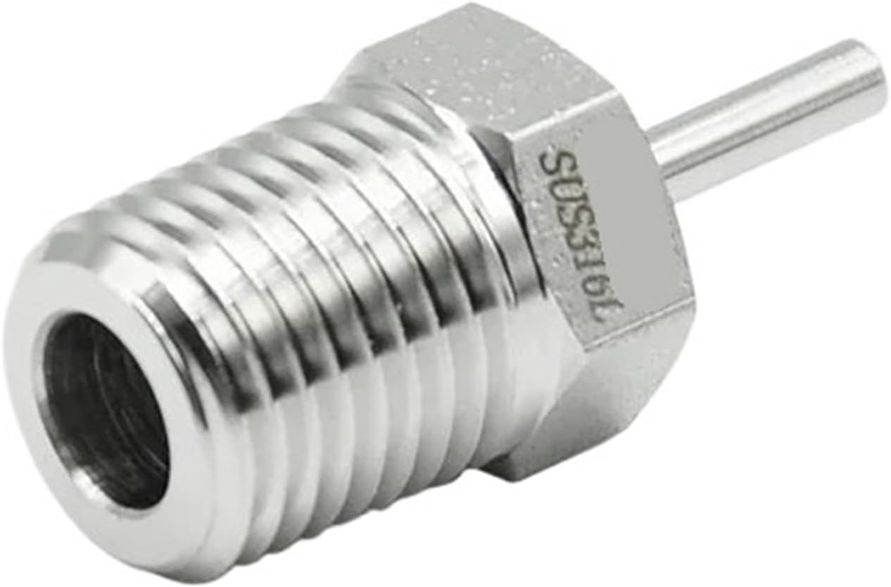 2pcs Stainless Steel 316 1/4"NPT Male to 3/8" Weld Hydraulic Connector Male Thread Adapter for Plumbing And Pneumatic Systems(MA-M06T04N)
