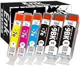 Enk キャノン用 BCI-7e+9 インク BCI-9BK BCI-7eBK BCI-7eC BCI-7eM BCI-7eY 5色パック+BK 6本パック 互換インクカートリッジ 残量表示あり 最新チップ搭載 国内梱包検品 簡単読み取りQR説明書付き