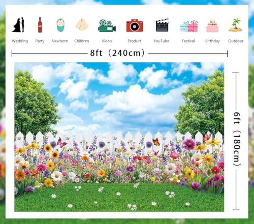 Fondo fotográfico Primavera Pascua 8x6 pies miniatura 6