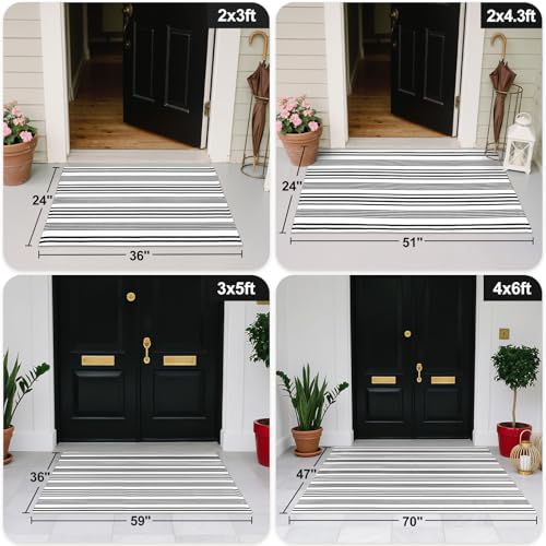 Tapete Decorativo Blanco y Negro 2 x 4.3 pies miniatura 7