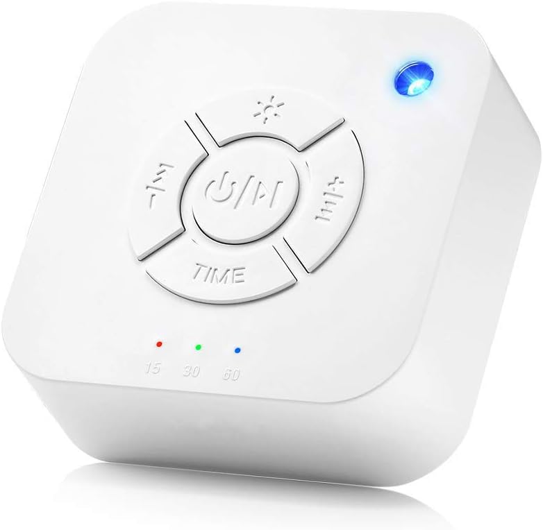 White Noise Machine NOUDOO Mini Portable Music Light Sleep Machine with 9 Hypnotic Music 3 Cradles Songs Memory Function Timing Function Automatically Off Function for Home Office and Travel