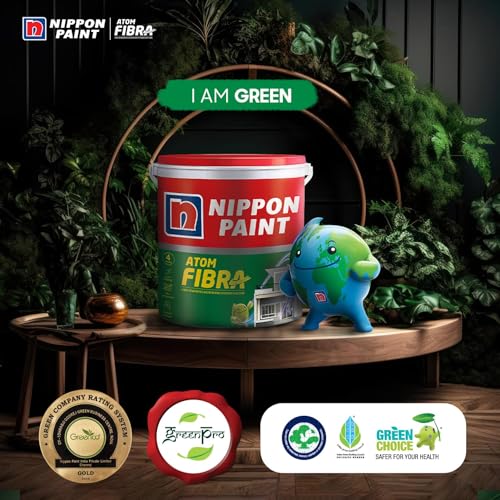 Image of Nippon Paint Atom Fibra 2 in 1 Interior & Exterior Emulsion 20 L Greens (Yellow)