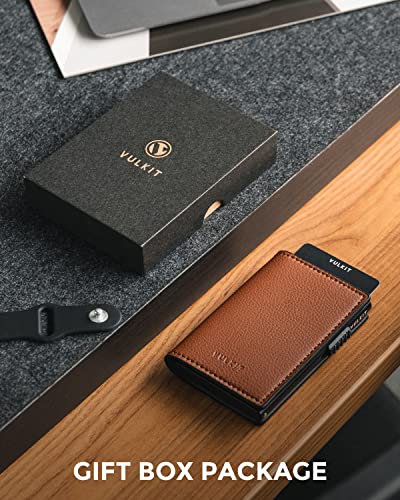 Image of VULKIT Minimalist Card Holder Wallet Pop Up Cards RFID Protection Holds Up to 10 Cards