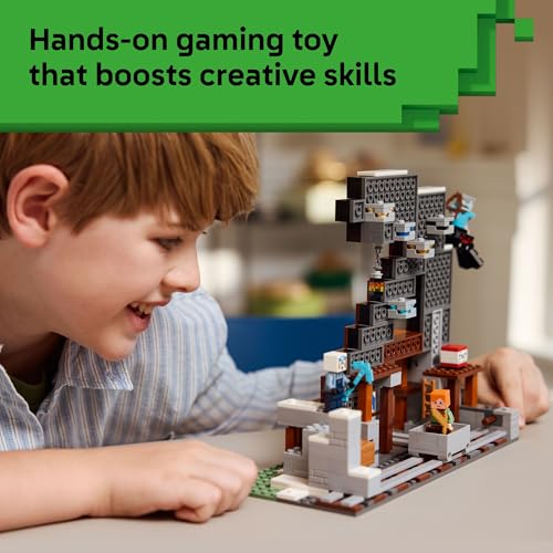 LEGO Minecraft the Pickaxe Mine Kids Toy - Building Set for Boys and Girls - Minecraft Toy for Gaming Fans 8+ - Includes Alex, Miner, and Stray Spider Jockey Minifigure - Birthday Gift Idea - 21277 - Image 4