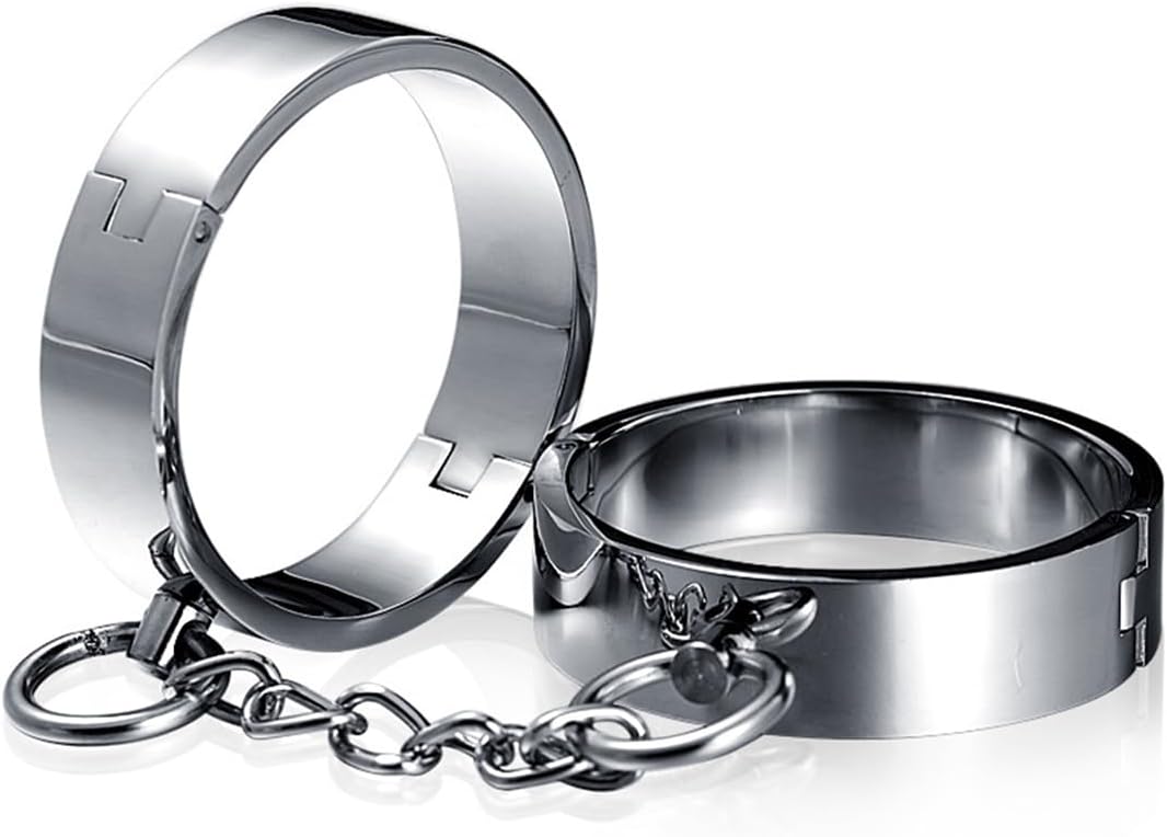 Unlock Your Style with Stainless Steel Lock Cuffs - Fashionable Women's Handcuff Bracelets