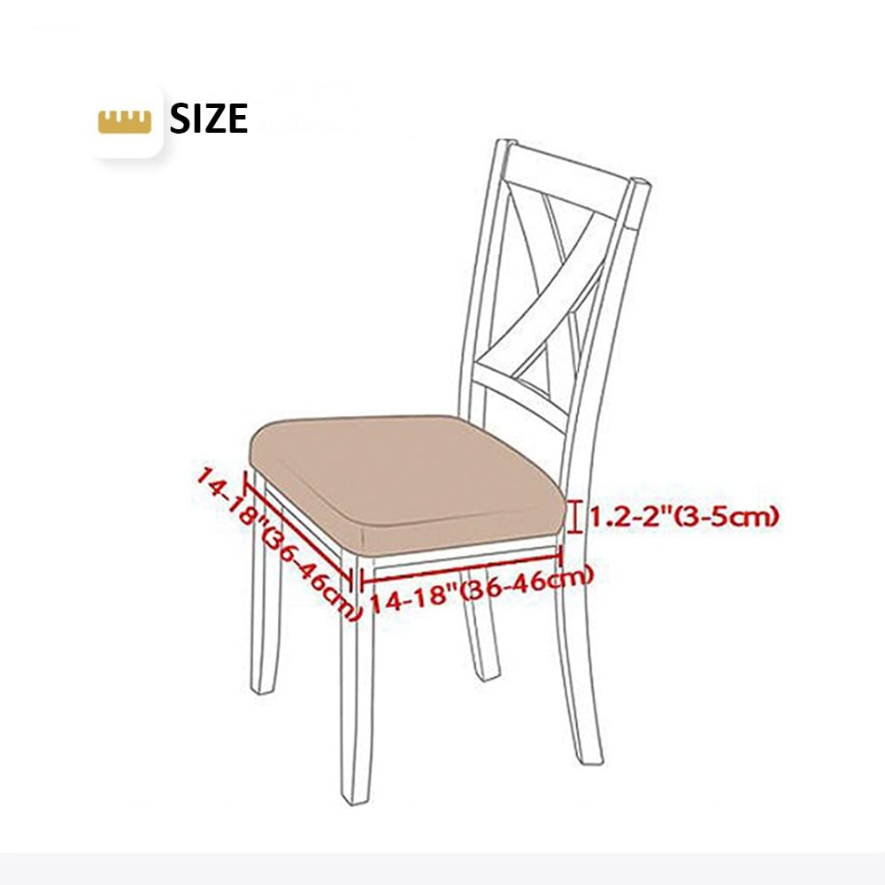 Fundas de Terciopelo para Asiento de Silla, Funda de Cojín de Asiento de Silla Lavable Extraíble Elástica, Fundas Protectoras de Muebles para Comedor(Pink,Set of 6)