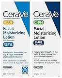 cerave spf 25 3 oz CeraVe Facial Hidratante Loción 3oz. AM/PM Bundle (embalaje puede variar)