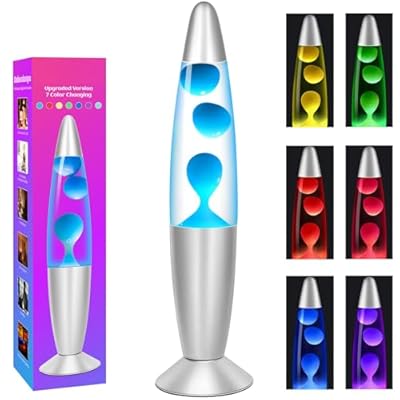 Dalavalampa 7 Color Changing LED Liquid Motion Lamp, 13-inch Liquid Night Lights for Kids Adults, Home Decor for Living Room Bedroom, Birthday Gifts for Boys Girls