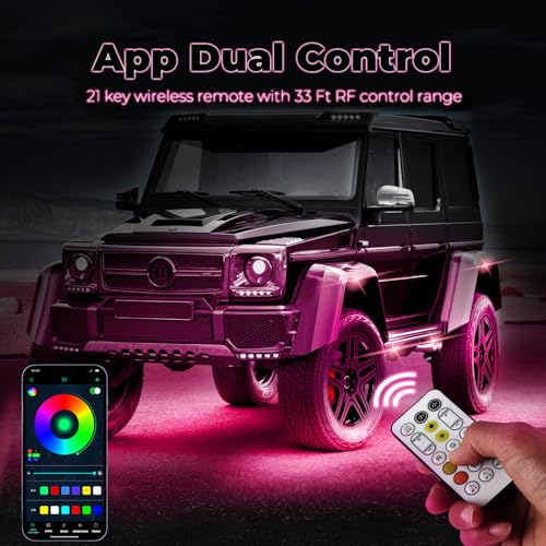 Image of 16 Pods 5 Sides Full Angle RGB Rock Lights for Trucks, App & Remote Control