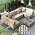 Grand patio 7-Piece Wicker Patio Furniture Set, Boho Outdoor Conversation Set Sectional Sofa with Water Resistant Thick Cushions and Coffee Table, Beige