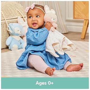GUND Baby Sustainably Soft Bunny Lovey Stuffed Animal Plush Blanket Made from 100 Recycled Materials for Babies and Newborns PinkCream 10
