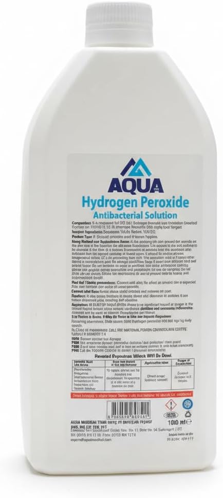 AQ Hydrogen Peroxide 3% Solution 1000ml For Acne Scars Mild Disinfectant and Cleaning Agent | Fragrance Free | Safely Packaged