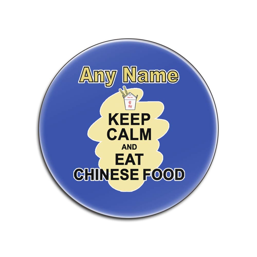 Dessous de verre brillants Keep Calm Eat avec finition protectrice haut de gamme