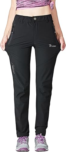 Rdruko Women's Hiking Pants Lightweight Quick Dry Water Resistant Outdoor Travel Fishing Pants with Pockets