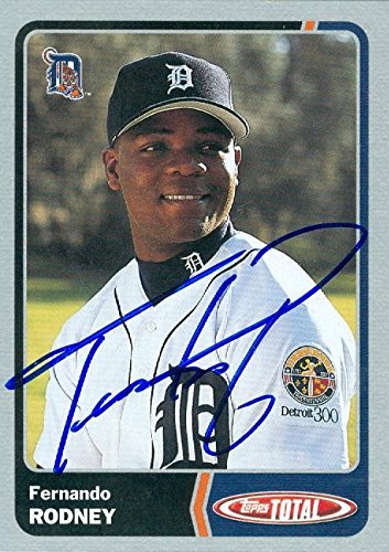 Autograph Warehouse 247126 Fernando Rodney Autographed Baseball Card - Detroit Tigers 2003 Topps Total - No. 659 Silver