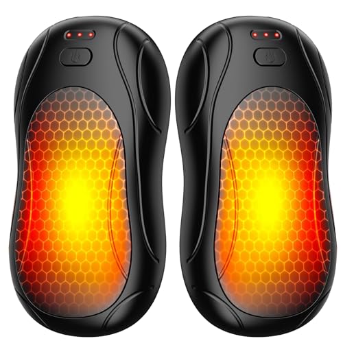 Fashioz Scaldamani Ricaricabile 2 in 1, Scaldamani Portatile con Ricaricabile USB,6000mAh,71g, 3 Livelli di Calore Scaldamani Elettrico Adatto per sci, Escursionismo, Regali Invernali