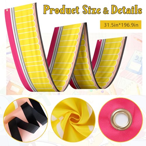 Back to School Pencil Classroom Ceiling Decorations Hanging Yellow Pencil Ceiling Decor Banner for Classroom First Day of School Teacher Appreciation Party Supplies by clothmile - Used condition - Image 2