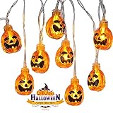 🎃 【material seguro】 Esta luz LED de calabaza de Halloween está hecha de material plástico duro de alta calidad con alambre de cobre de alta calidad en el interior, que se puede usar durante mucho tiempo. La capa exterior está hecha de material impermeable, adecuado para actividades en interiores y exteriores, lo que hace que las decoraciones de la fiesta de Halloween sean más duraderas.