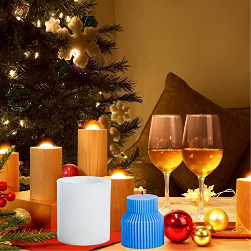 vela pilar listra - Moldes velas cilíndricas para fabricação velas,Vela Pilar Silicone para Vela Cer