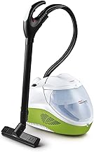 Polti Vaporetto Lecoaspira FAV80 Turbo Intelligence, Steam Cleaner and Vacuum Cleaner with Water Filter, Eco Function, Max Pressure 6 Bar, Power 2450 W, 15 Accessories Included, White and Green