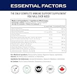 8 en 1 Soutien immunitaire complet avec vitamine C 500mg, Vitamine D3 1000 IU, Zinc 30mg, Elderberry, Echinacea, Ail, Ginger, Turcuma pour adultes - Vitamine C D Cold & Grippe 60 Gélules de légumes fabriqués au Canada