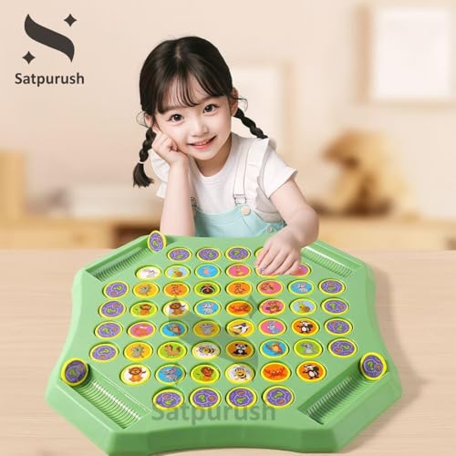 Image of Satpurush Combo Pack of 3 - Flipping Chess, Triangular Chess & Rope Challenge. Educational Indoor Games for Kids 7-14 (SAT-FLIP-Chess-Game)