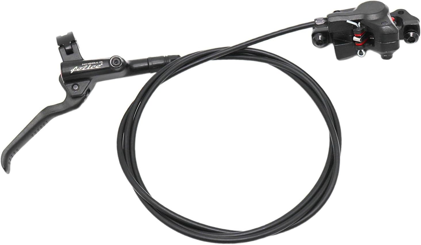 High Performance Hydraulic Disc Brake Set for Road Bicycle - Strong Braking Force, Easy Install - Front & Rear Brake Calipers with 1000mm/1700mm Tube - Rear