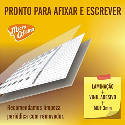 Quadro Planejamento Mensal + 3 Canetas com Suportes Mod05