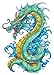 Fantasy Dragon Temporary Tattoos, 10 sheets, 10 Colorful Dragons