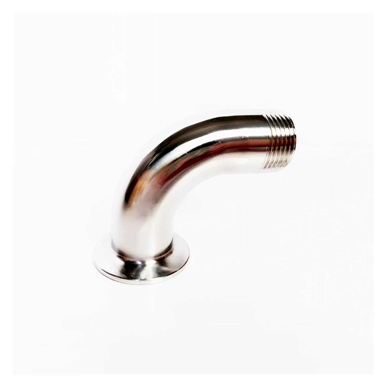 Acoplador Reductor Roscado, Accesorio de tubería con Rosca Macho BSP de 1/2" y Casquillo de Acero Inoxidable 304, Codo de 90 Grados, 1,5"