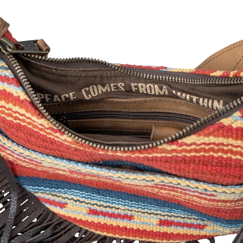 STS Ranchwear Chaynee Valley Serape Nellie Bag – Conceal Carry, Magnetic Snap Pocket, Stylish Fringe Accent, Multi3