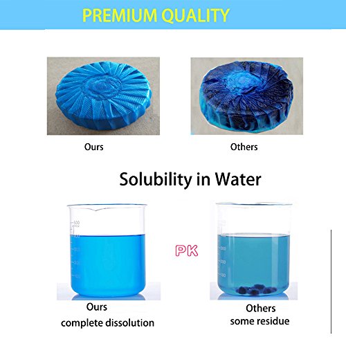 KISSBUTY 12 Pieces Blue Automatic Disposable Bathroom Cleaners Toilet Cleaning Clean Toilet Bowl Cleaner - Thumbnail 4