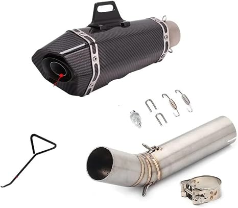 Slip On Motorcycle Exhaust Escape Link Pipe Muffler For SU&ZUKI