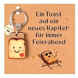 Anruzon Tostada Llavero para Mujeres Hombres - Llavero Pocket Hug con Tarjetas de Felicitación - Regalos de Navidad para Amigos Mejores Amigos Compañeros de Clase Colegas Familia