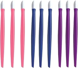 Spingi Cuticole, 9 Pcs Manico in Plastica Spingi Cuticole, Pulisci Pelle Morta, Nail Art manicure Tool, per Donne