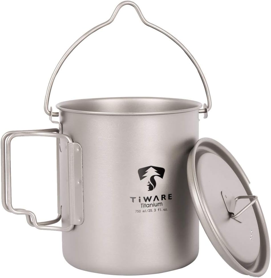Titanium 750ml Lightweight Multi-Functional Cooking Set for Outdoor Use Titanium 750ml Lightweight Multi-Functional Cooking Set for Outdoor Use