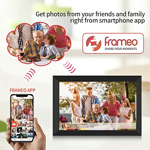 Frameo Wifi Digital Photo Picture Frame 10.1 Inch 1280X800 Ips Lcd Touch Screen, Built In 16Gb Memory, Auto-Rotate Portrait And Landscape, Share Pictures Or Videos Instantly From Anywhere #TOP1