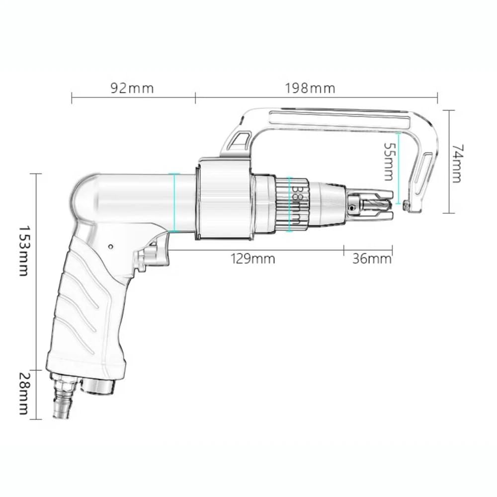 Pneumatic Spot Welding Drill Sheet Metal Cutting Drill Automotive Spot Welding Machine Positioning Drill Set with 3PCS Drill Bit