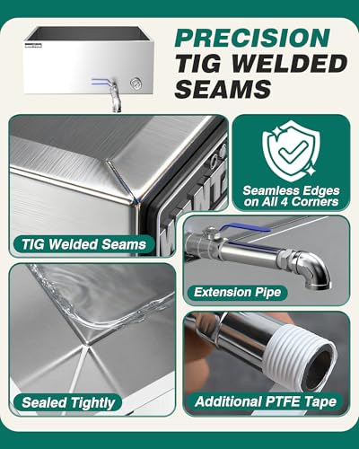 Image of WantJoin Maple Syrup Evaporator Pan 24 GAL - Syrup Evaporator Pan Stainless Steel w /Thermometer, Make 360 Bottles of 50oz, Upgraded Leak-Proof TIG Welded Seams