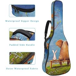 Housse de transport étanche pour guitare acoustique avec double bandoulière et poche arrière mignon de cochon et lapin… - Les Beatles, Paul McCartney, John Lennon, RIngo Starr, George Harrison Housse de transport étanche pour guitare acoustique avec double bandoulière et poche arrière mignon de cochon et lapin… – Image 4